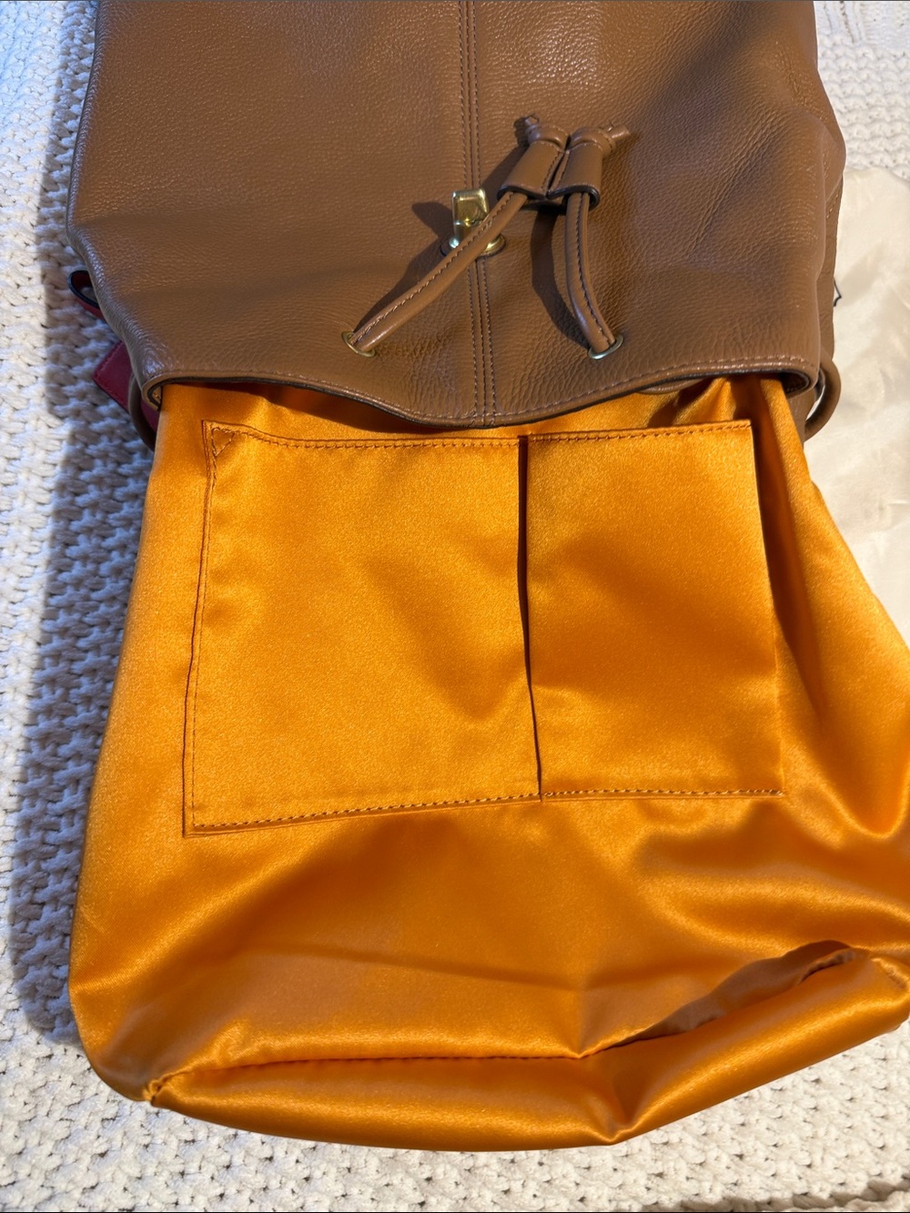 Coach Park Drawstring Backpack Tan - Picture 7 of 8